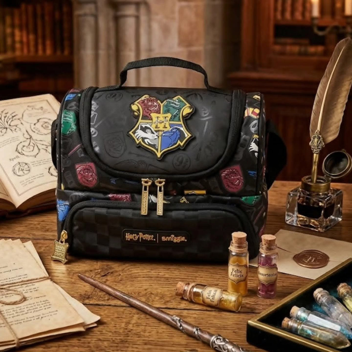 Bolso Térmico / Lonchera Double Decker 🐍🦁 Edición Harry Potter x Smiggle 