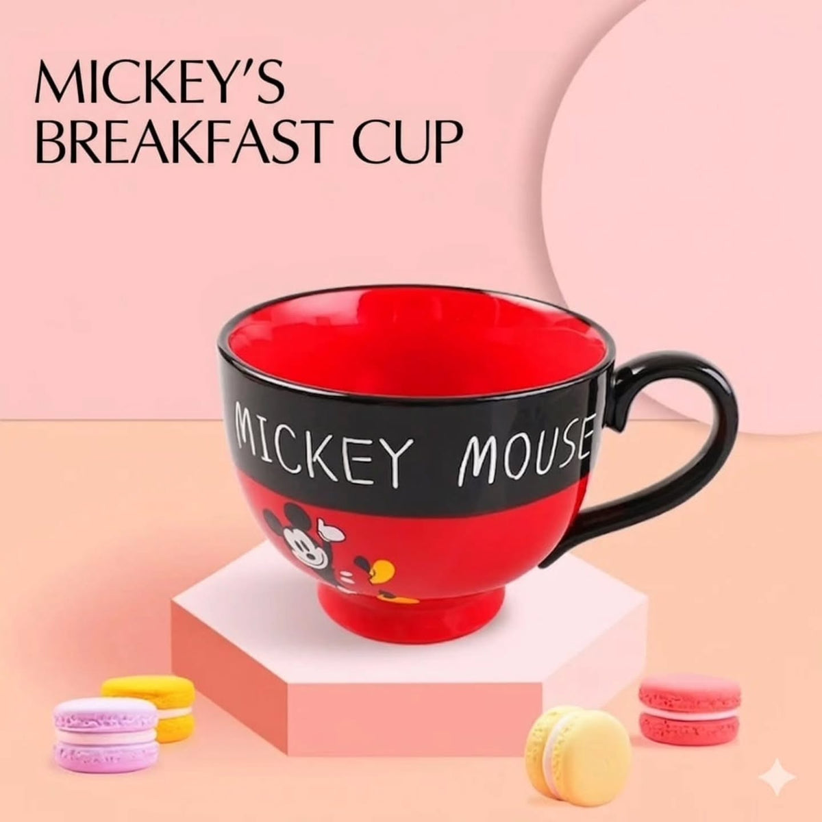 Taza Gigante de Desayuno Mickey Mouse 🥣❤️
