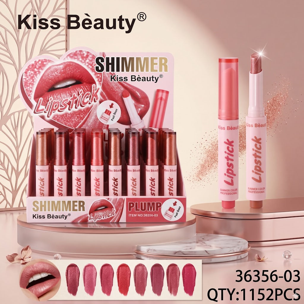 Kiss Beauty | Shimmer & Plump Lipstick 🌟👄