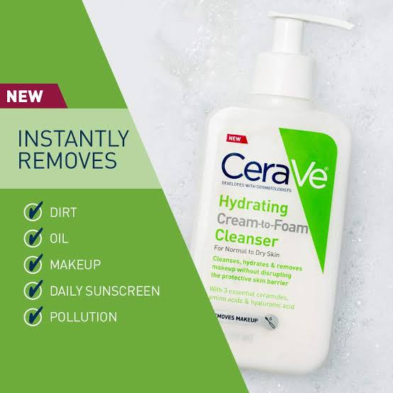 Hydrating Cream-to-Foam Cleanser Cerave 16onz