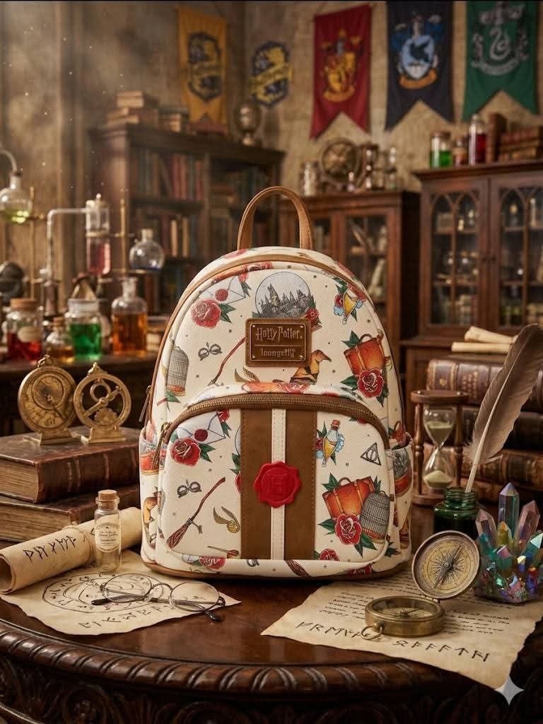 Mochila Loungefly Harry Potter,edicion Tattoo Art" 2025🦉