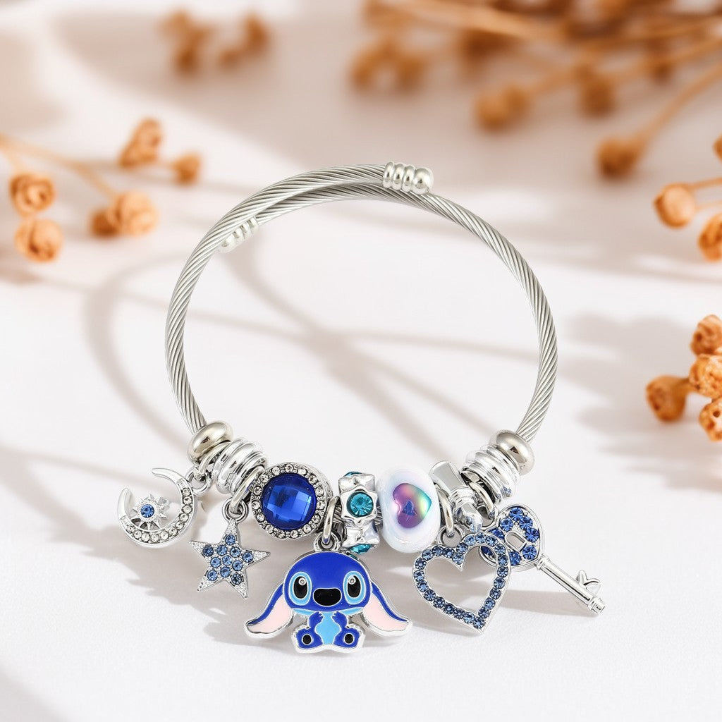 🌊 Pulsera Stitch - Disney Edition Título: 💎 Pulsera Stitch: Aventura Azul 💎