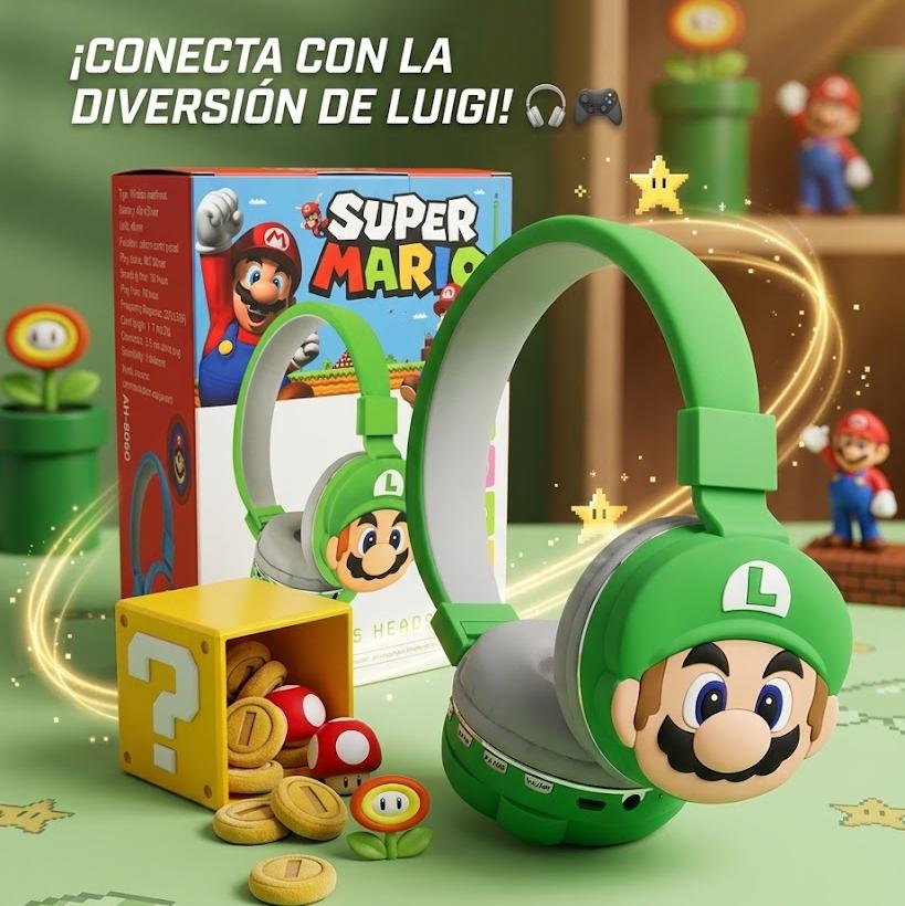 Auricular Luigi Edition: ¡Para los verdaderos héroes del Reino Champiñón! 🍄💚