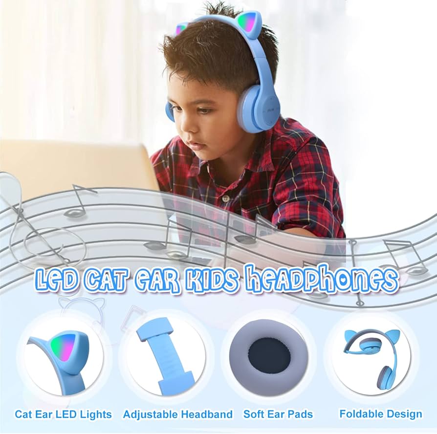 🐱 Audífonos Cat Ear LED: ¡Brilla con tu propio ritmo! ✨🌈