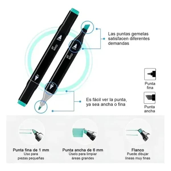 Set de Marcadores Artísticos Doble Punta - 24 Piezas 🖊️