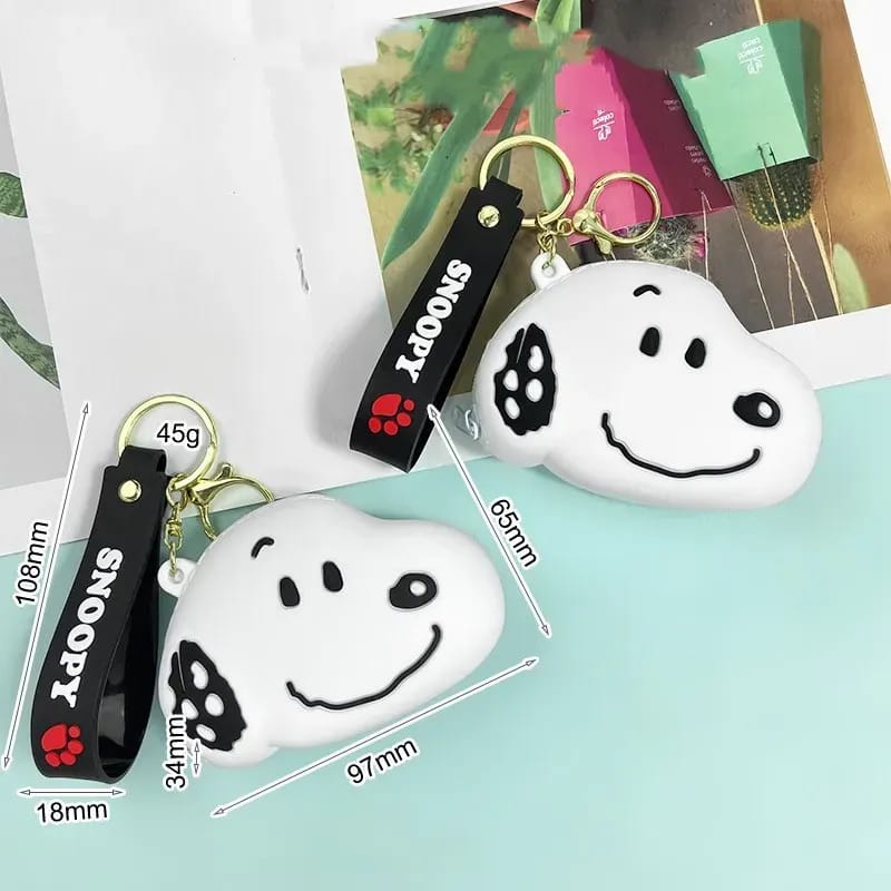Llavero Monedero de Silicona Snoopy 🐶💼Llavero Monedero de Silicona Snoopy
