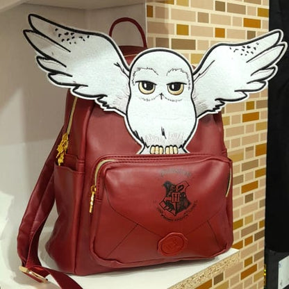 Mochila Hedwig Carta Harry Potter Bordó
