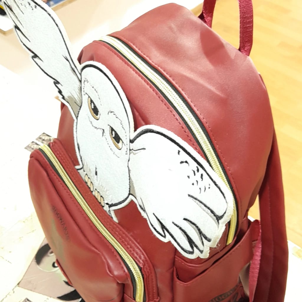 Mochila Hedwig Carta Harry Potter Bordó