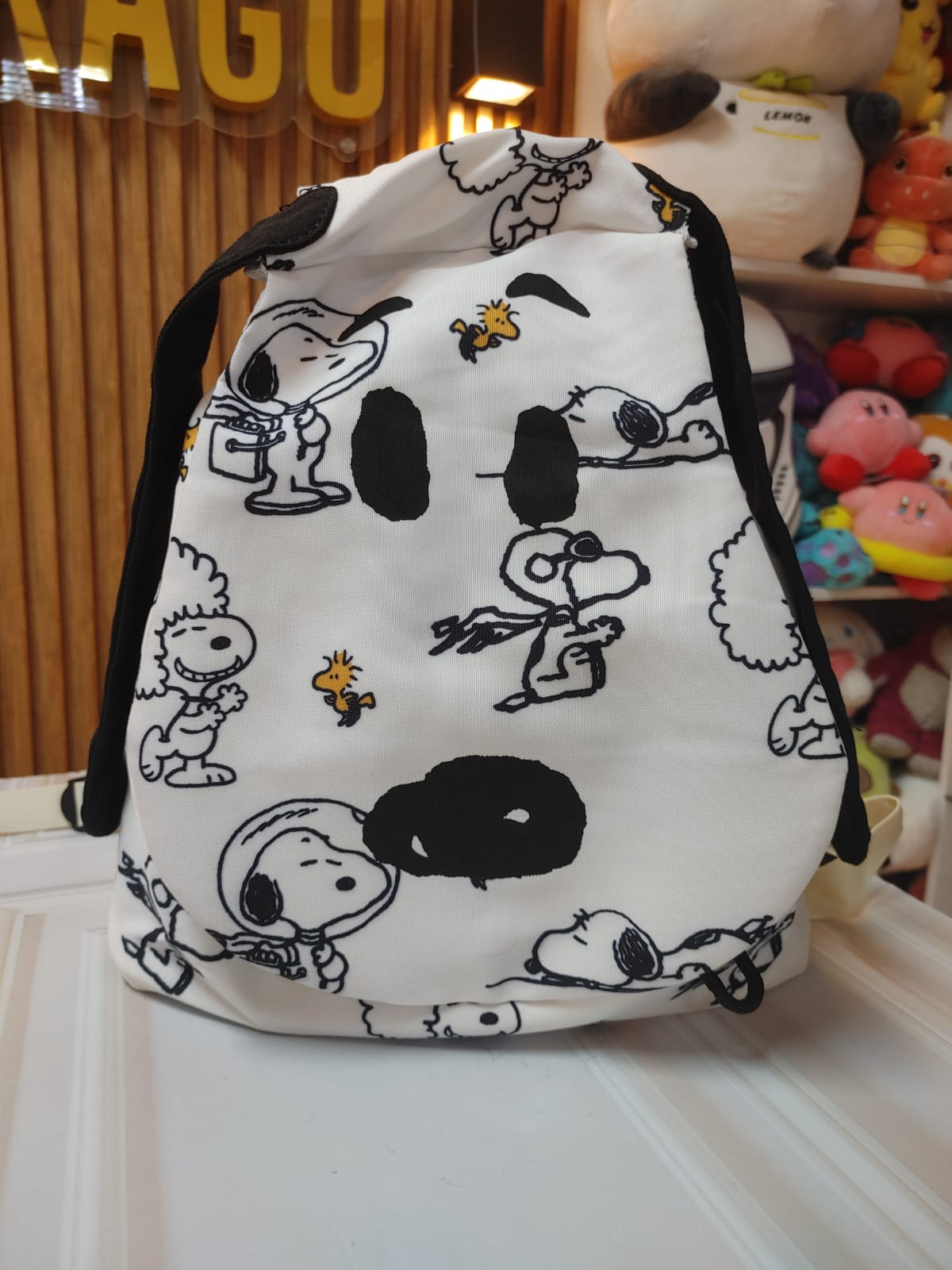 MOCHILA CON OREJAS Y ESTAMPACO