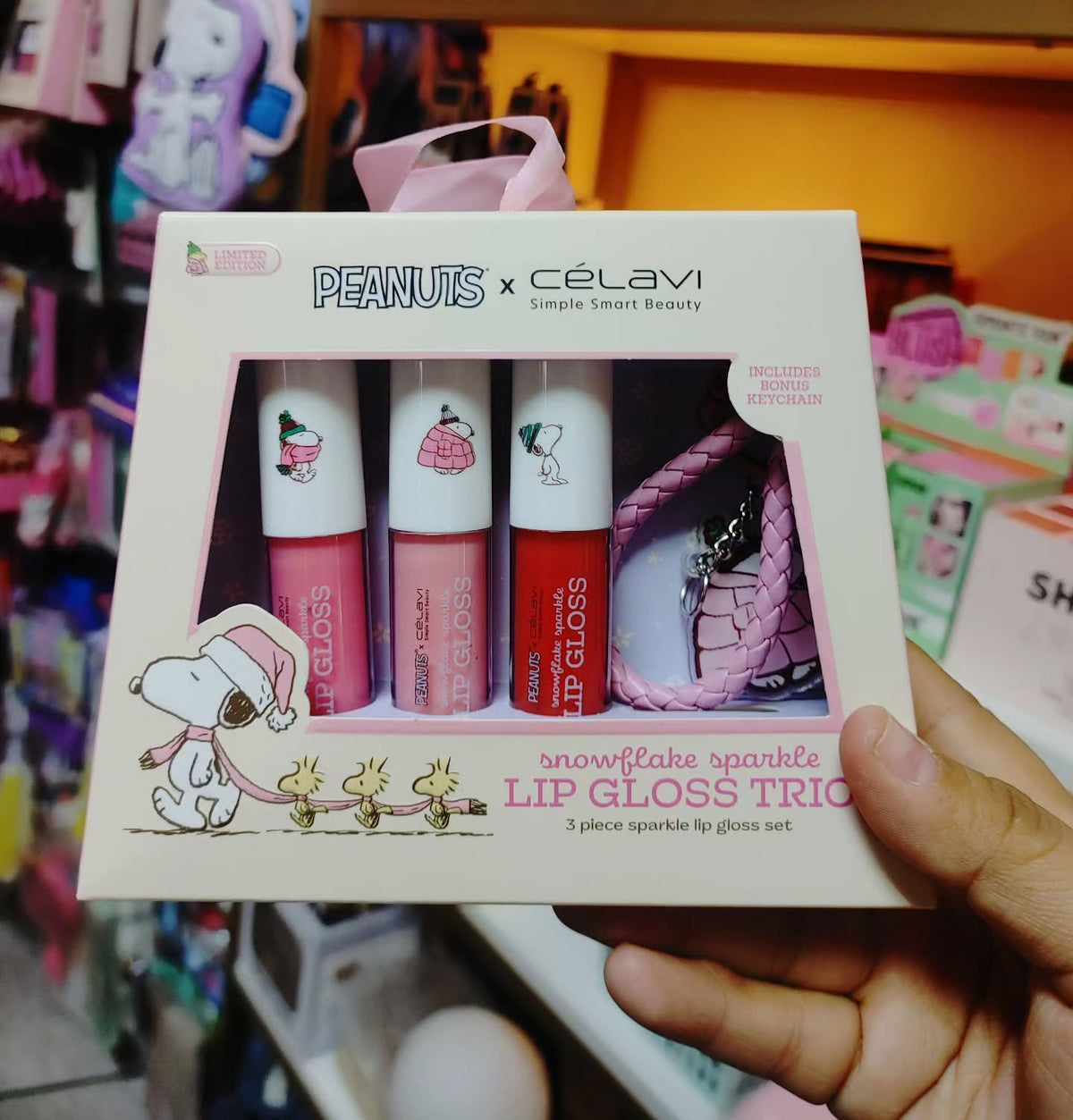 LIPGLOSS TRIO PEANUTS-LLAVERO