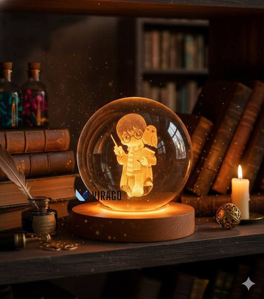 Lámpara de Cristal 3D Harry  Hedwig 🔮💡
