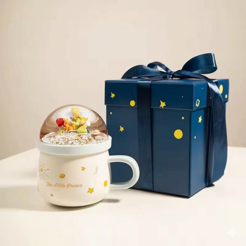 Set Taza con Tapa Domo El Principito 🌹☕