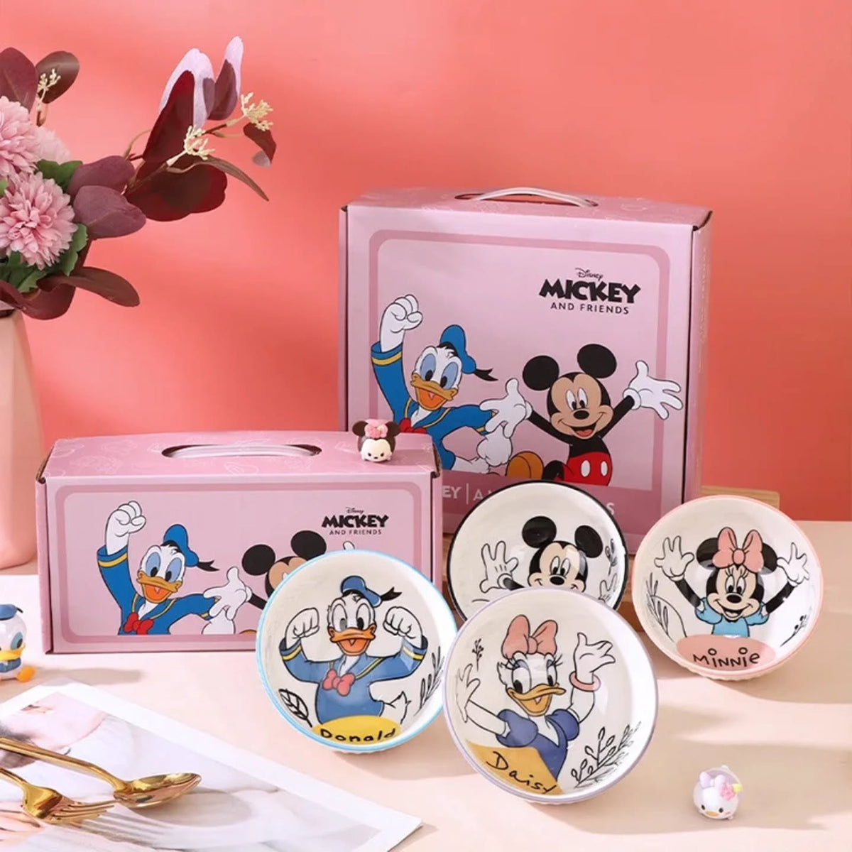 Set de 4 Bowls "Mickey & Friends🥣🌸