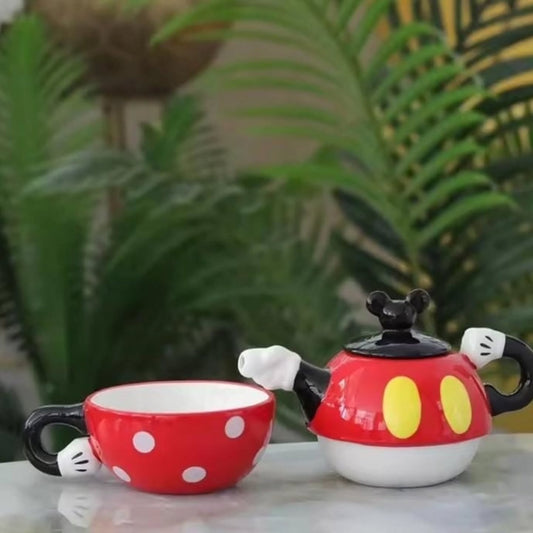 Set de Té Mickey Pot &amp; Dot Cup🫖🔴