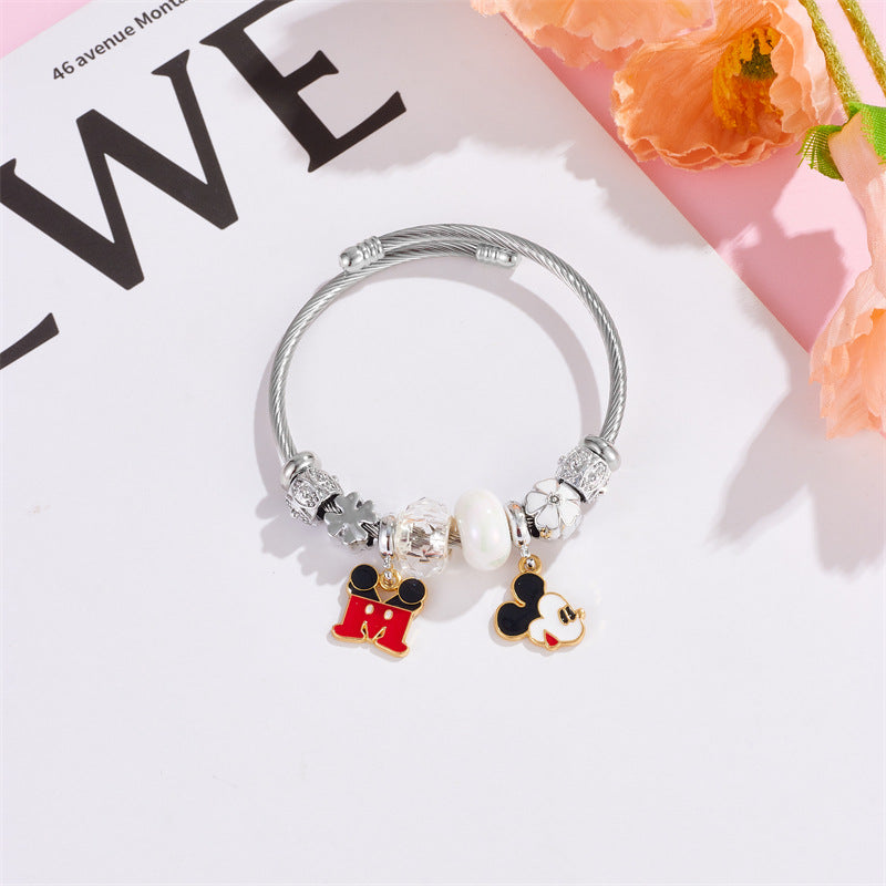 Pulsera de Charms  Classic Mickey⚫🖤✨