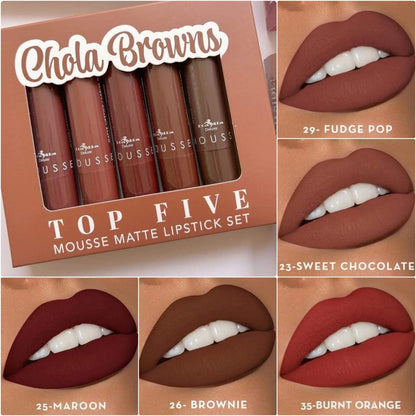 🍂 Chola Browns: El Set de Labios que Tu Rutina Necesitaba 🍂