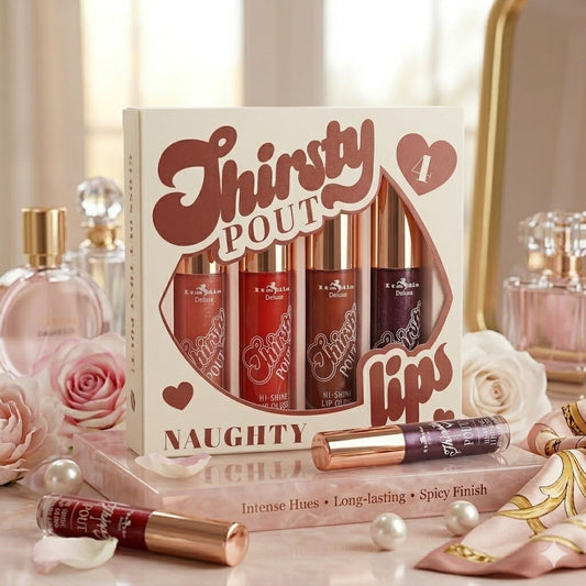 Set de labiales  Thirsty Pout NAUGHTY Elegancia y Misterio 🤎