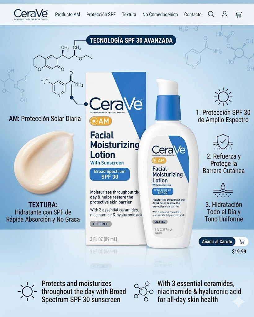 AM Facial Moisturizing Lotion with Sunscreen Cerave