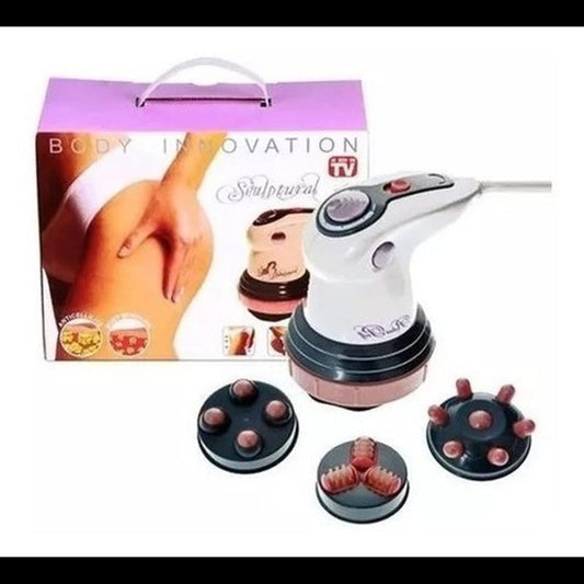 Masajeador Corporal Eléctrico 3 en 1 con Terapia de Calor Infrarrojo y Cabezales Intercambiables
