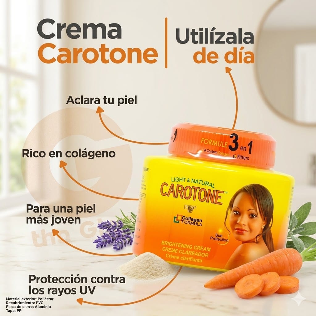 Crema Carotone 3-en-1: Tu Solución Diaria para una Piel Radiante 🧡✨