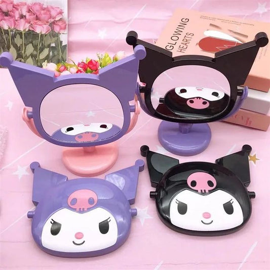 Espejo de Mesa Kuromi – Estilo &amp; Ternura 💜🖤