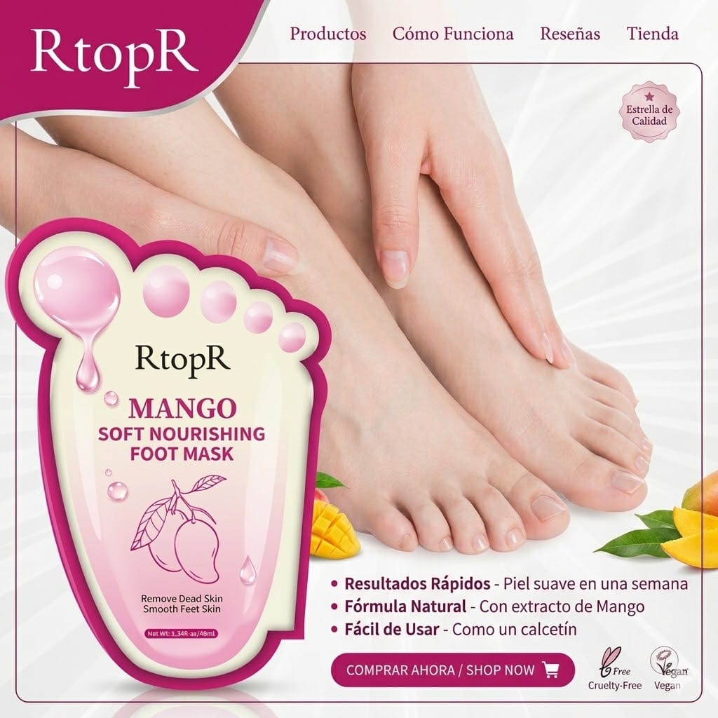 ¡Pies de Seda en un Paso! Mascarilla de Mango RtopR