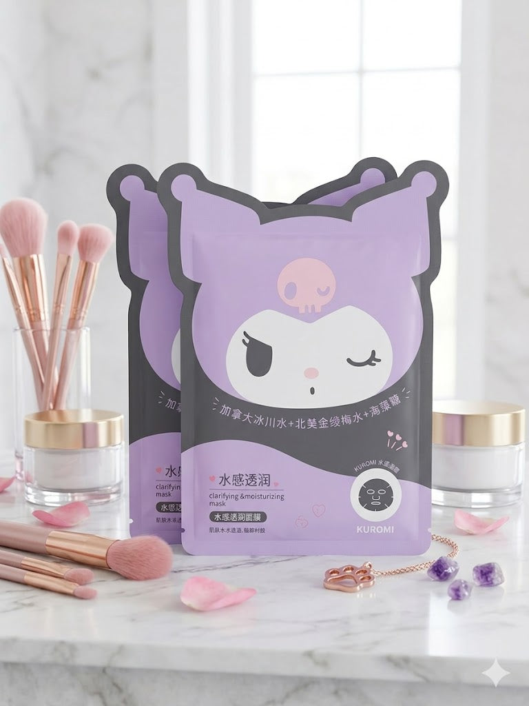 Mascarilla Facial Clarificante e Hidratante Kuromi 💜 💀