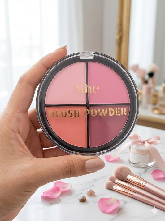Paleta de Rubores "She Blush Powder" – Cuarteto de Tonos Esenciales