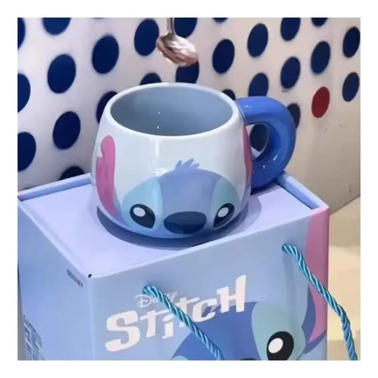 Set Taza + Cuchara Stitch Disney - Colección Kawaii