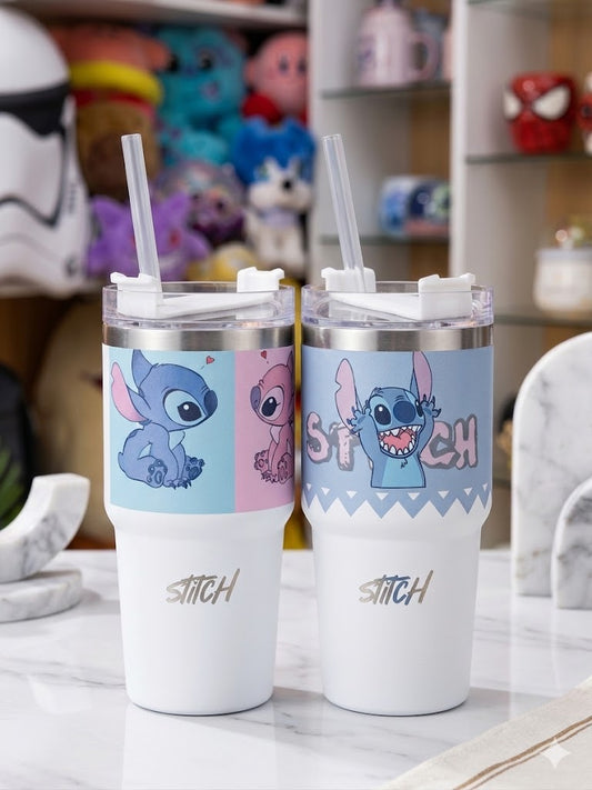 ¡Hidratate con Estilo! Vasos Térmicos Stitch & Angel (Edición Especial) 🥤💙