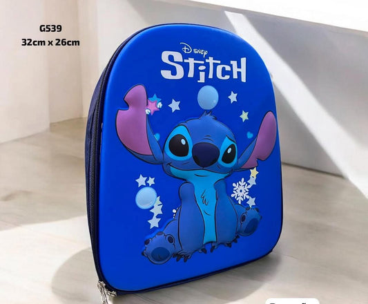 🎒 ¡Aventura Escolar! Mini mochila Rígida Stitch Brillante 💙