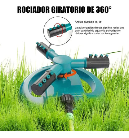 💦 Aspersor Giratorio 360° – El Aliado Perfecto para un Jardín Radiante