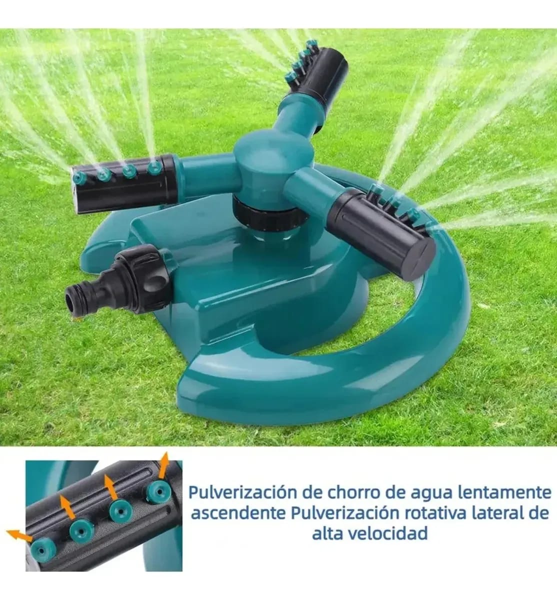 💦 Aspersor Giratorio 360° – El Aliado Perfecto para un Jardín Radiante