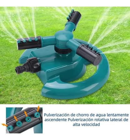 💦 Aspersor Giratorio 360° – El Aliado Perfecto para un Jardín Radiante