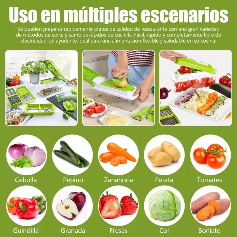 ¡Pica y corta en un solo movimiento! Picador de Vegetales Express 🥦