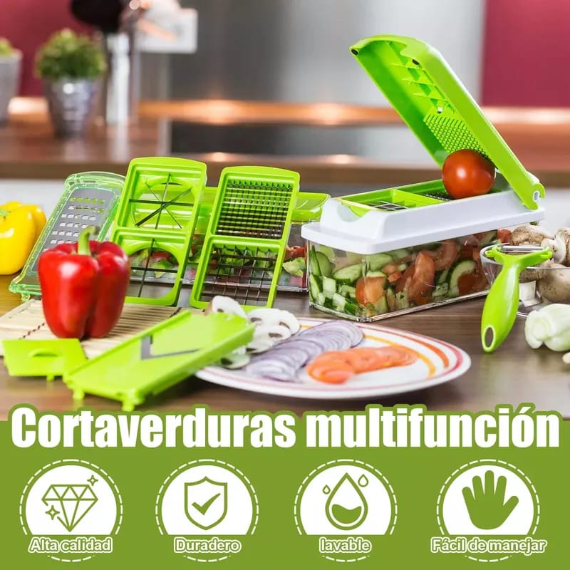 ¡Pica y corta en un solo movimiento! Picador de Vegetales Express 🥦