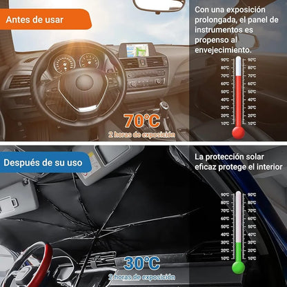 ☀️ Sombrilla Parasol Premium: ¡Tu auto siempre fresco! 🚗💨