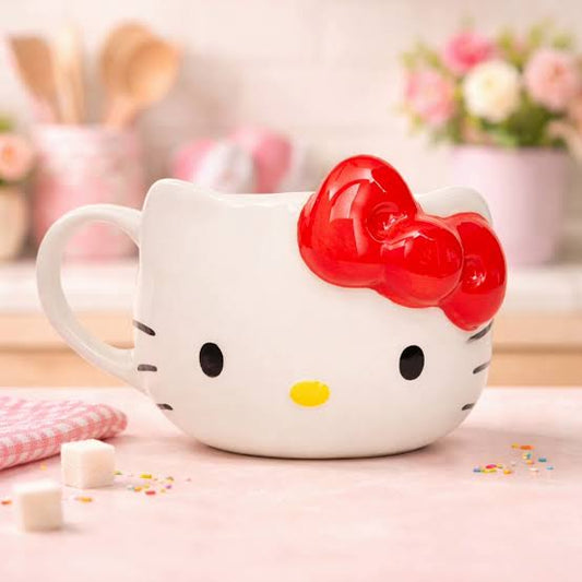 Taza de Cerámica Hello Kitty con Relieve 🎀