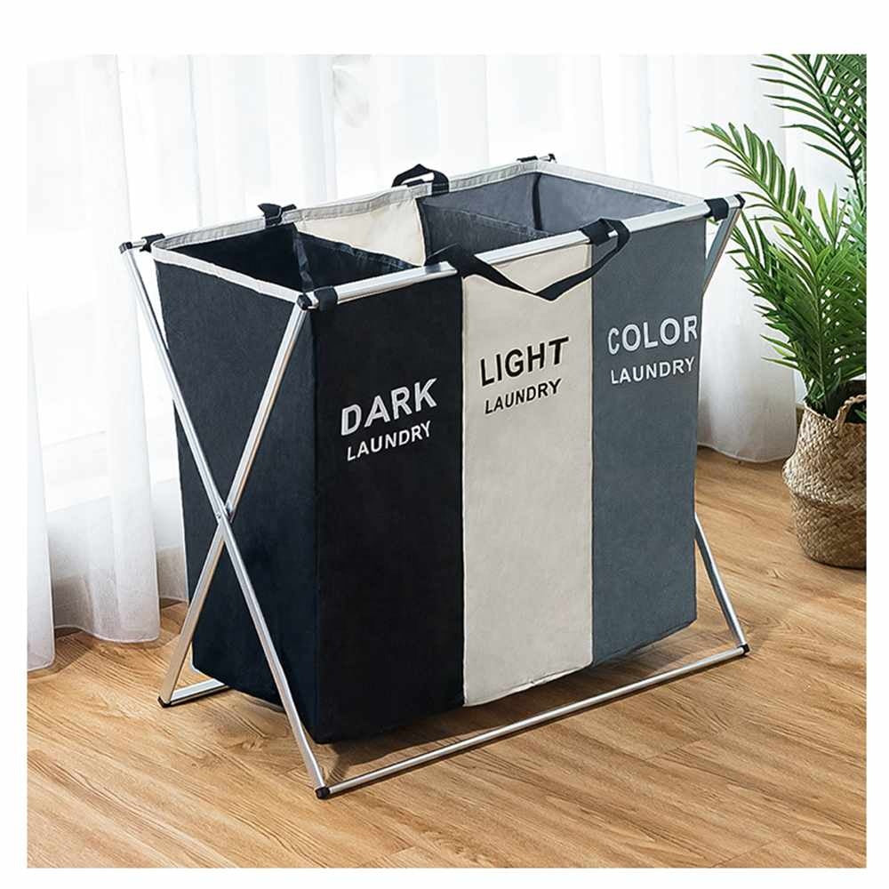 Organizador de Ropa Sucia Triple (Dark/Light/Color) 🧺👕