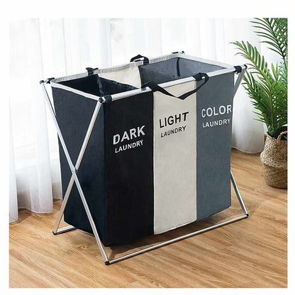 Organizador de Ropa Sucia Triple (Dark/Light/Color) 🧺👕