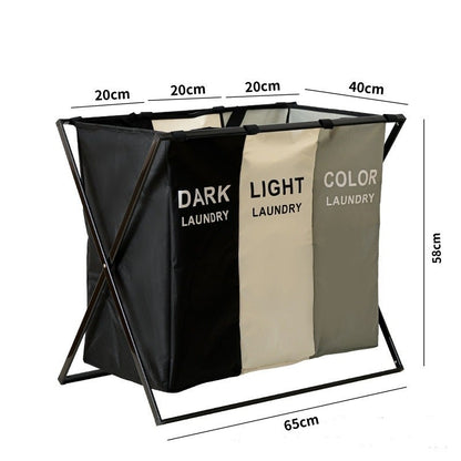 Organizador de Ropa Sucia Triple (Dark/Light/Color) 🧺👕