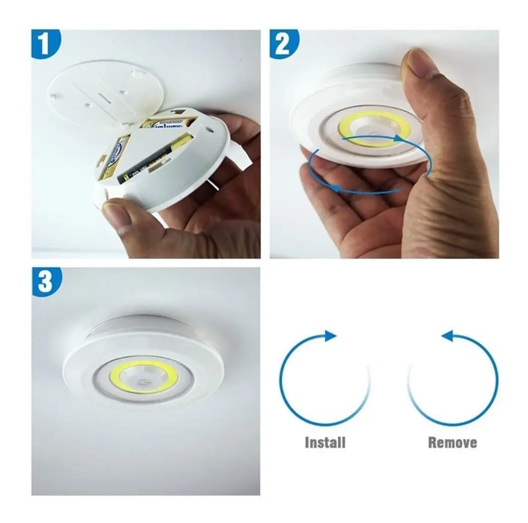 Pack de 3 Luces LED Inalámbricas con Control Remoto 💡