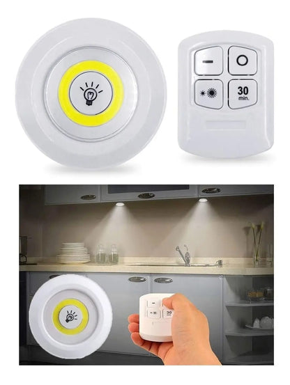 Pack de 3 Luces LED Inalámbricas con Control Remoto 💡