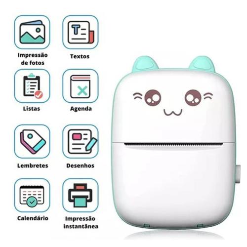 Mini Impresora Térmica Portátil Kawaii 🐱