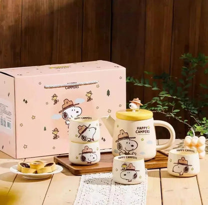Set de Tetera y Tazas "Happy Campers" 🏕️☕