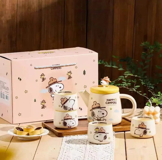 Set de Tetera y Tazas "Happy Campers" 🏕️☕