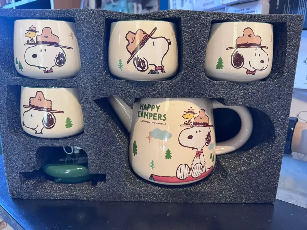 Set de Tetera y Tazas "Happy Campers" 🏕️☕