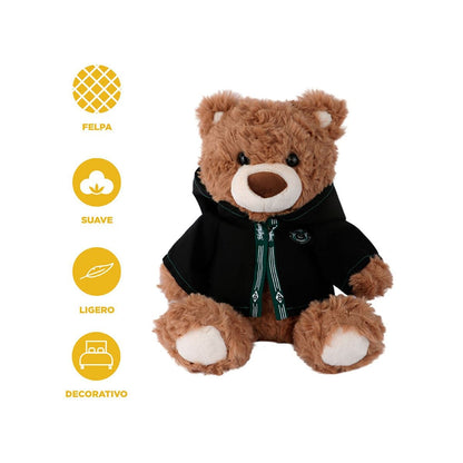 Peluche Harry Potter Osito Con Túnica Slytherin Felpa Café 28x27 cm