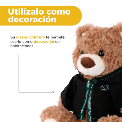 Peluche Harry Potter Osito Con Túnica Slytherin Felpa Café 28x27 cm