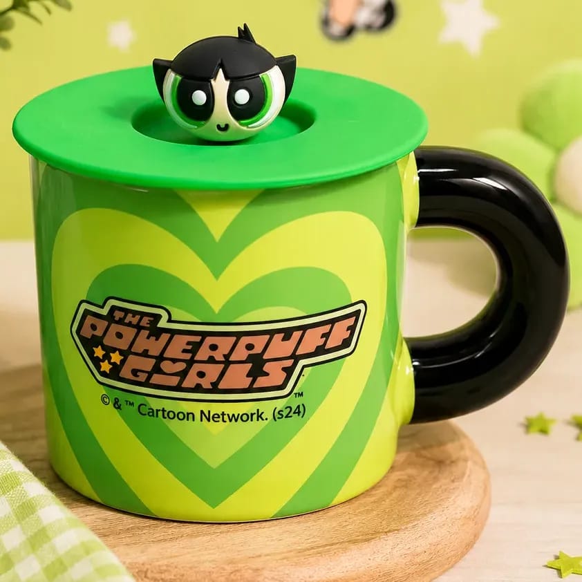 Taza de cerámica Miniso Powerpuff Girls, 340 ml, original